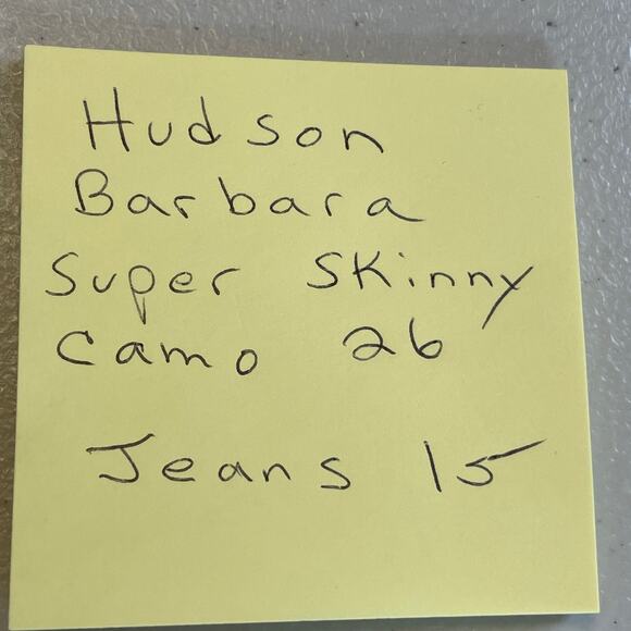 Hudson Barbara Super Skinny Camo High Rise Stretch Slim Fit Ankle Jeans 26 - Picture 13 of 13